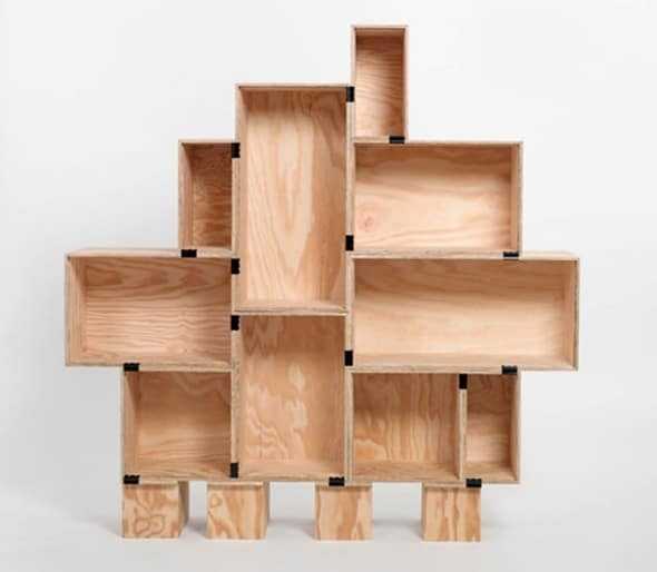 Eco-friendly Recycled Wood Bookcase