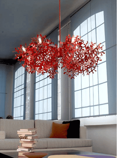 Red Leaf Chandelier