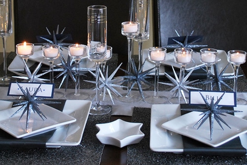 Modern Hanukkah Table Setting