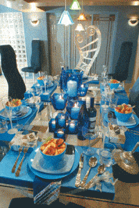 Modern Hanukkah Table Setting