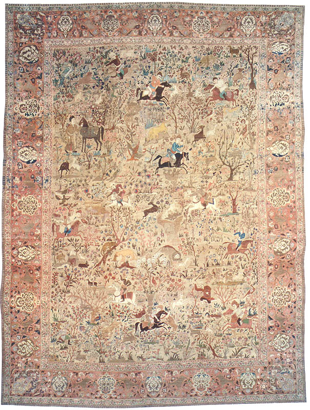Hunting Scene Tabriz Carpet Hunting Scene Tabriz Carpet