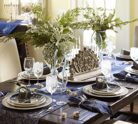 Hanukkah Table Setting