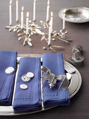 Hanukkah Table Setting