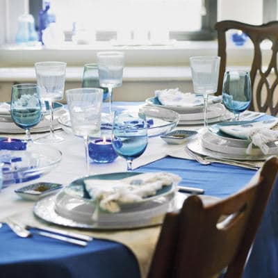 Hanukkah Table Setting
