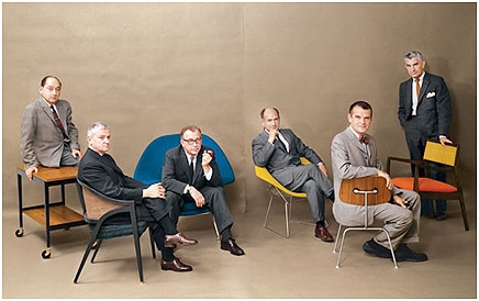 George Nelson, Edward Wormley, Eero Saarinen, Harry Bertoia, Charles Eames and Jens Risom Playboy Magazine, July 1961 George Nelson, Edward Wormley, Eero Saarinen, Harry Bertoia, Charles Eames and Jens Risom Playboy Magazine, July 1961