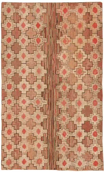 Antique Hooked Rug | American Carpet | 2256 by Nazmiyal - By Nazmiyal