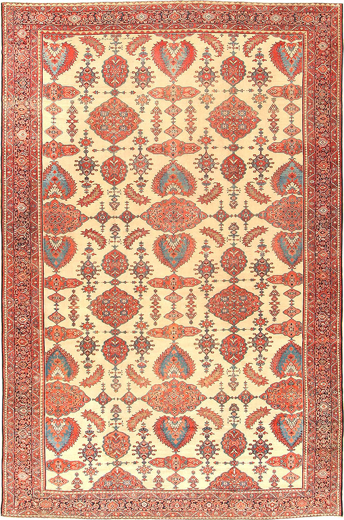 Antique Sarouk Farahan Rug | 2740 Main - By Nazmiyal Antique Sarouk Farahan Rug | 2740 Main - By Nazmiyal