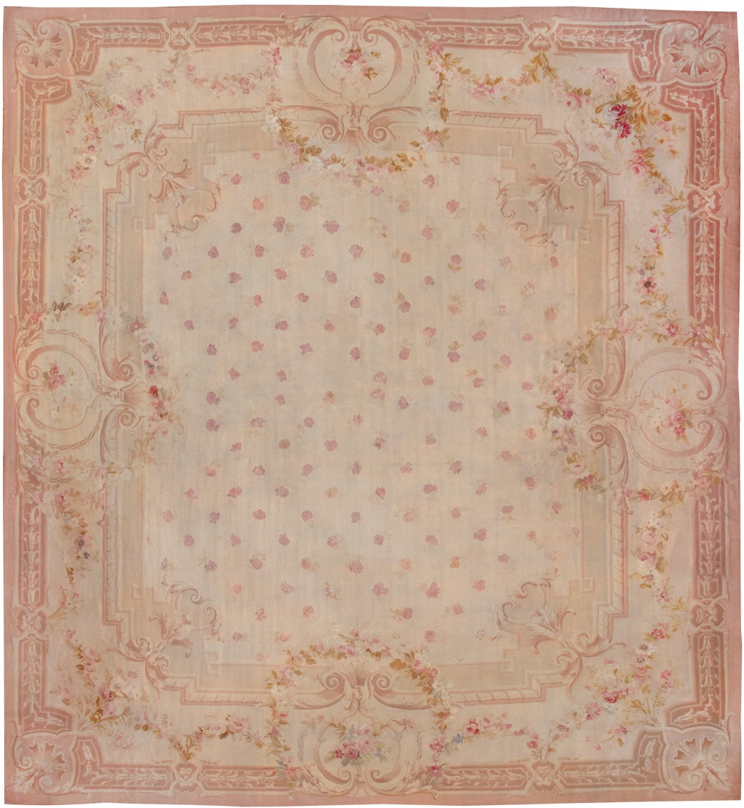 Antique Aubusson French Rug 8515 Main Image - By Nazmiyal