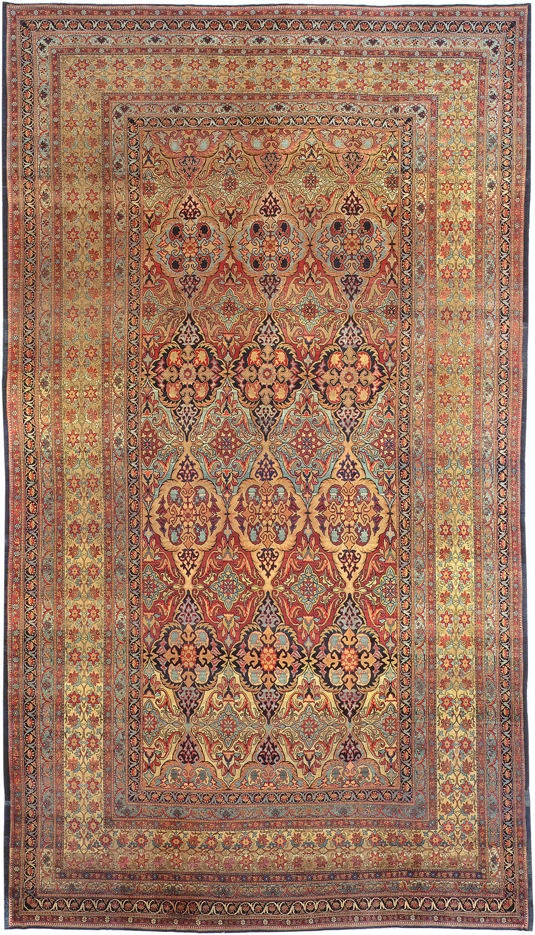 Antique Kerman Persian Rug 1220 Main Image - By Nazmiyal Antique Kerman Persian Rug 1220 Main Image - By Nazmiyal