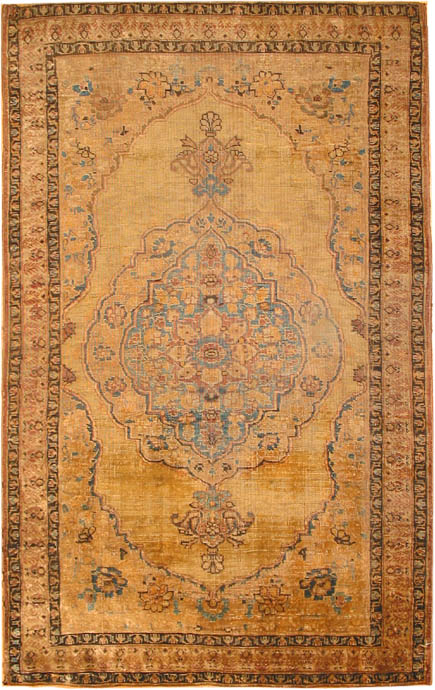 Antique Silk Tabriz Persian Rug 2471 Main Image - By Nazmiyal