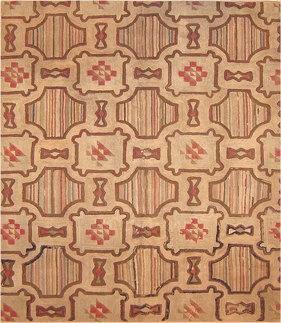 Antique Hooked American Rug 2693 Main Image - By Nazmiyal Antique Hooked American Rug 2693 Main Image - By Nazmiyal