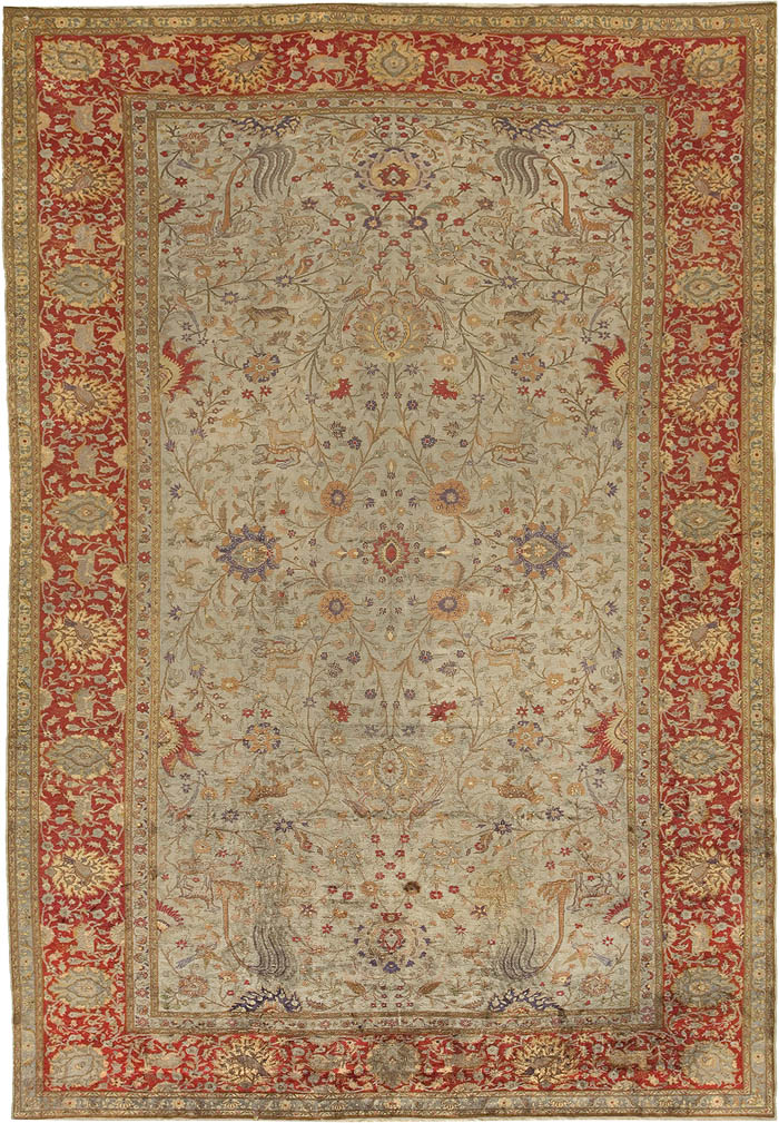 Antique Silk Hereke Turkish Rug 41567 Main Image - By Nazmiyal Antique Silk Hereke Turkish Rug 41567 Main Image - By Nazmiyal