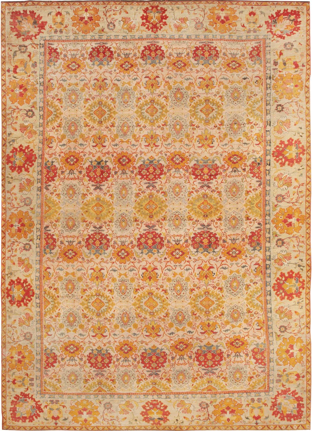 Antique Oushak  Turkish Rug 41842 Main Image - By Nazmiyal