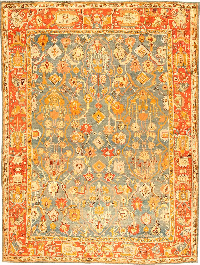 Antique Oushak Turkish Rug 42078 Main Image - By Nazmiyal Antique Oushak Turkish Rug 42078 Main Image - By Nazmiyal