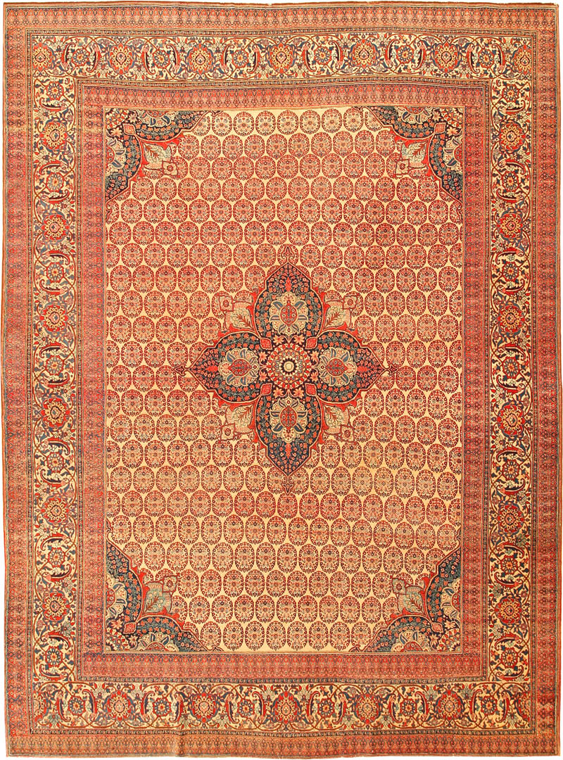 Antique Tabriz Persian Carpets 42556 Main Image - By Nazmiyal Antique Tabriz Persian Carpets 42556 Main Image - By Nazmiyal