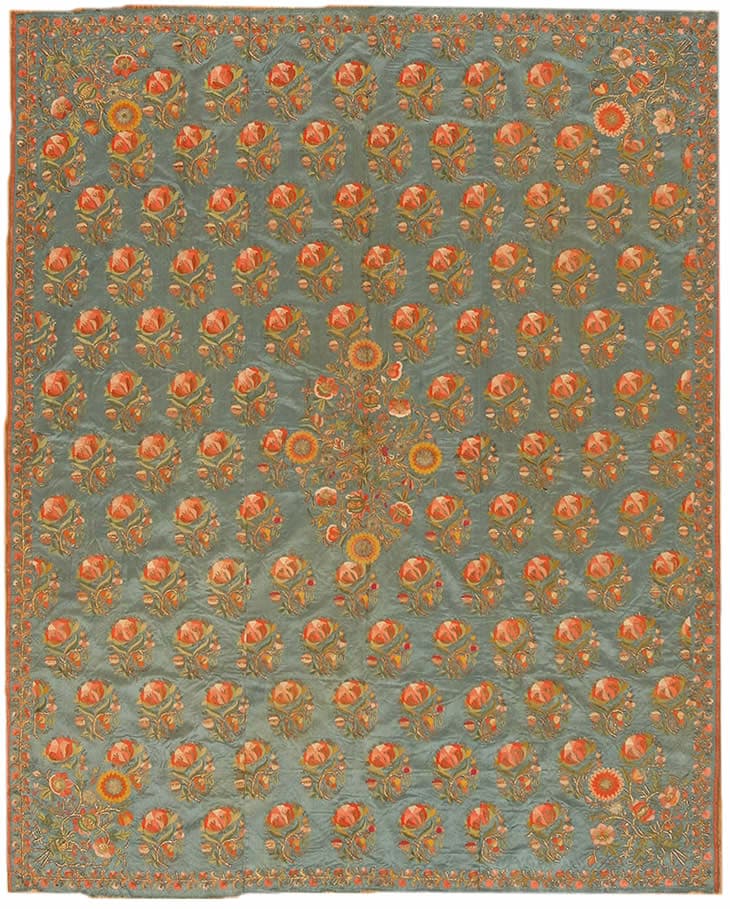 Antique Ottoman Embroidery Turkish Rug 42621 Main Image - By Nazmiyal Antique Ottoman Embroidery Turkish Rug 42621 Main Image - By Nazmiyal