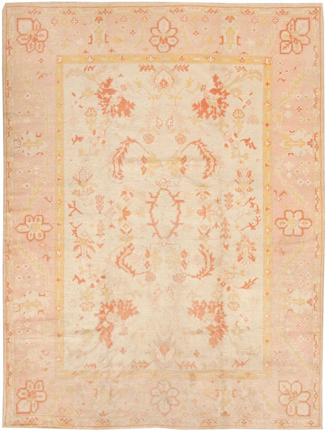 Antique Oushak  Turkish Rugs # 43368 Main Image - By Nazmiyal