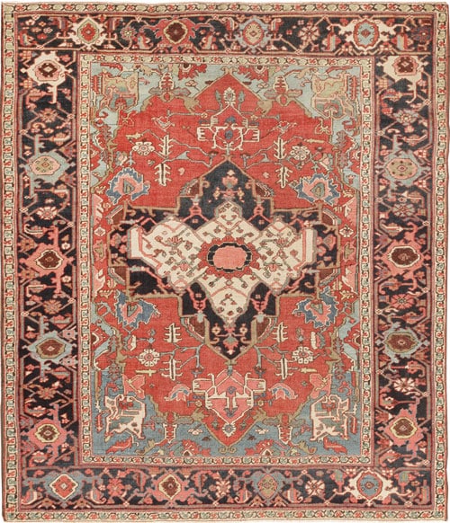 Antique Heriz Serapi Persian Rug #44632 Main Image - By Nazmiyal Antique Heriz Serapi Persian Rug #44632 Main Image - By Nazmiyal