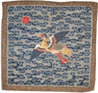 Antique Chinese Rank Badge Textile #44858 Main Image - By Nazmiyal Antique Chinese Rank Badge Textile #44858 Main Image - By Nazmiyal
