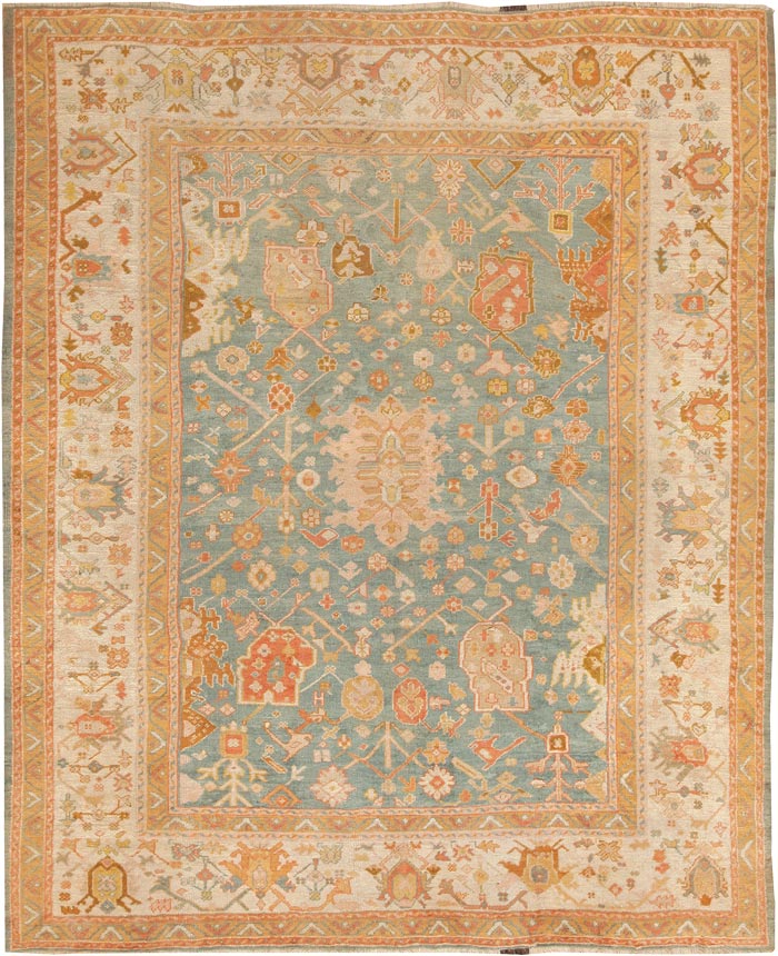 Antique Oushak Turkish Rug 44859 Main Image - By Nazmiyal Antique Oushak Turkish Rug 44859 Main Image - By Nazmiyal