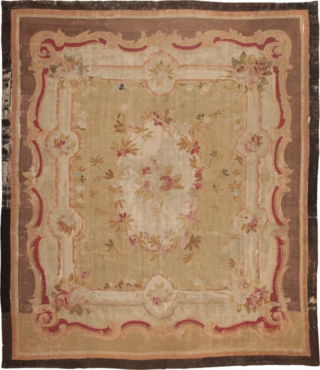 Antique Aubusson French Rug 44378 Main Image - By Nazmiyal Antique Aubusson French Rug 44378 Main Image - By Nazmiyal