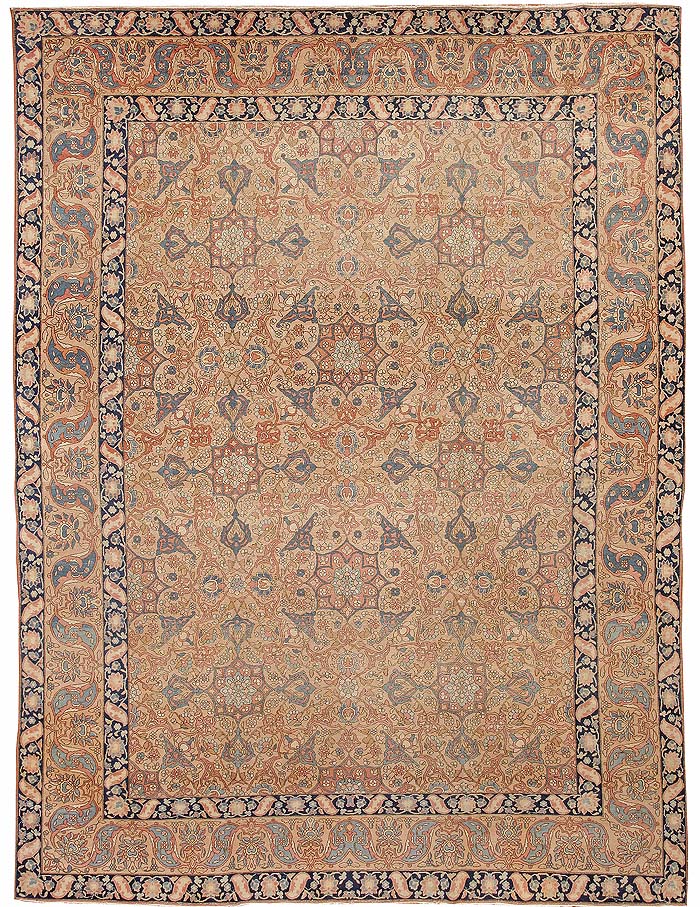 Antique Esfahan Persian Rug 2157 Main Image - By Nazmiyal Antique Esfahan Persian Rug 2157 Main Image - By Nazmiyal