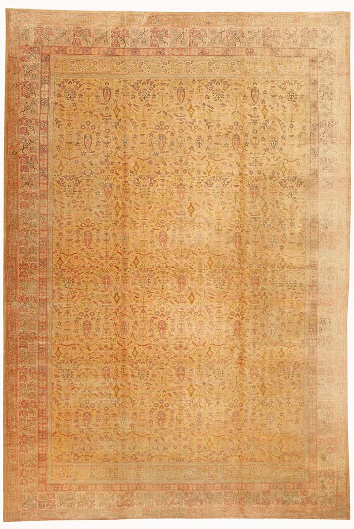 Antique Oushak Turkish Rugs 43718 Main Image - By Nazmiyal Antique Oushak Turkish Rugs 43718 Main Image - By Nazmiyal