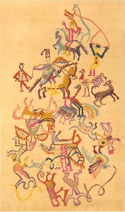 Vintage Pictorial Rug #42139 Main Image - By Nazmiyal