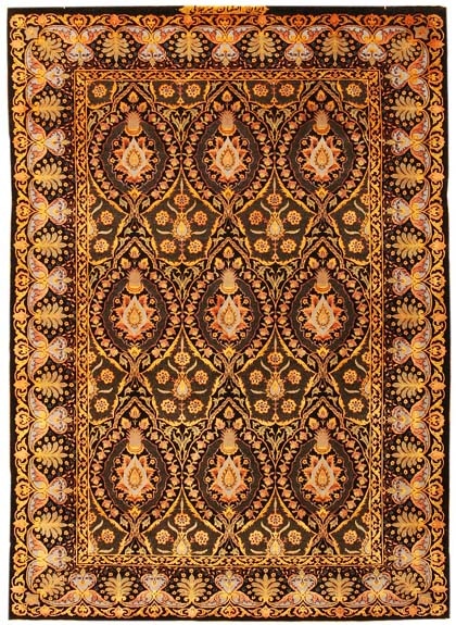 Antique Silk and Wool Esfahan Persian Rug 8001 Main Image - By Nazmiyal Antique Silk and Wool Esfahan Persian Rug 8001 Main Image - By Nazmiyal