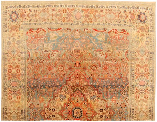 Antique Kashan Persian Rug 2009 Main Image - By Nazmiyal