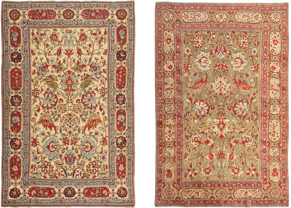 Antique Kashan Persian Rug with Metallic Threading 40943 Main Image - By Nazmiyal