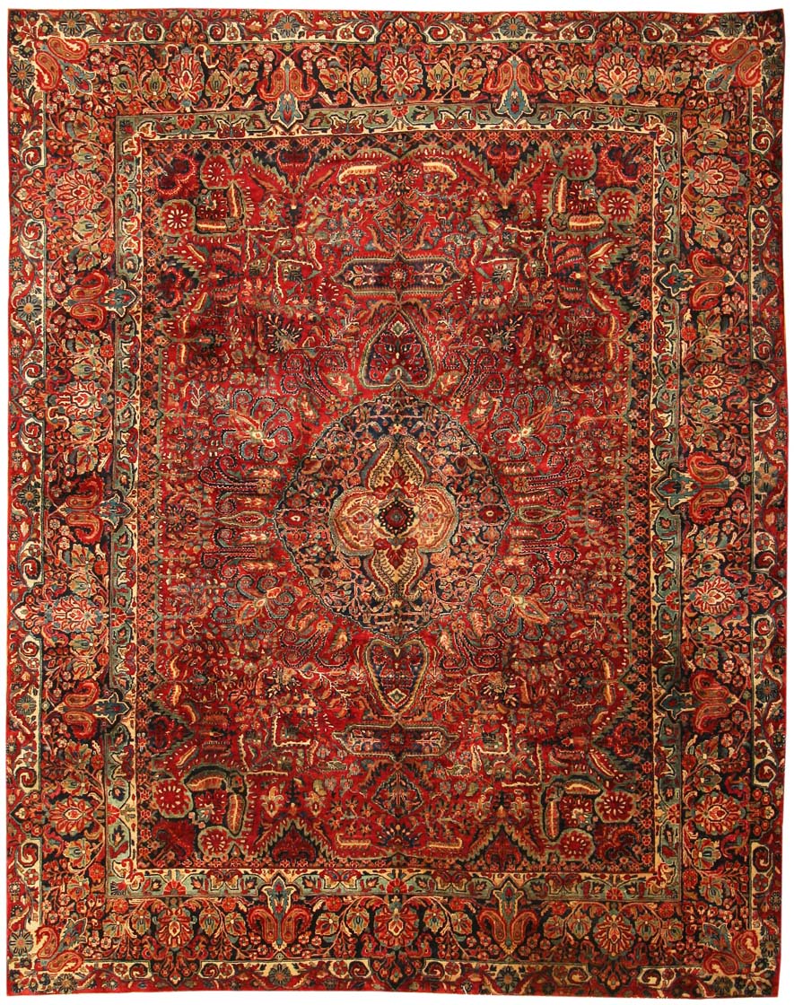 Antique Sarouk Persian Rug 43559 Main Image - By Nazmiyal Antique Sarouk Persian Rug 43559 Main Image - By Nazmiyal