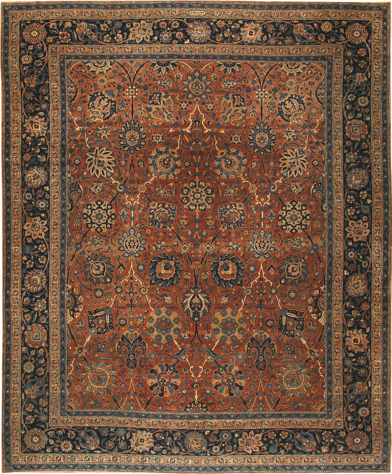 Antique Kerman Persian Rug 42465 Main Image - By Nazmiyal Antique Kerman Persian Rug 42465 Main Image - By Nazmiyal