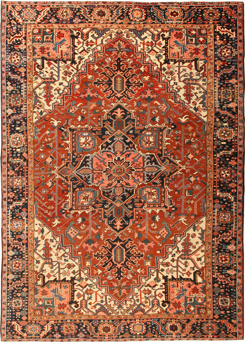 Antique Heriz Serapi Persian Rugs 42916 Main Image - By Nazmiyal