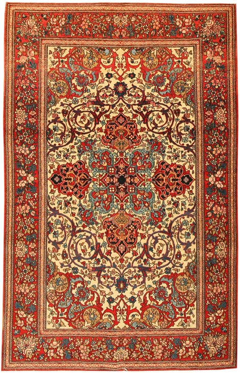 Antique Esfahan Persian Rug 43282 Main Image - By Nazmiyal Antique Esfahan Persian Rug 43282 Main Image - By Nazmiyal