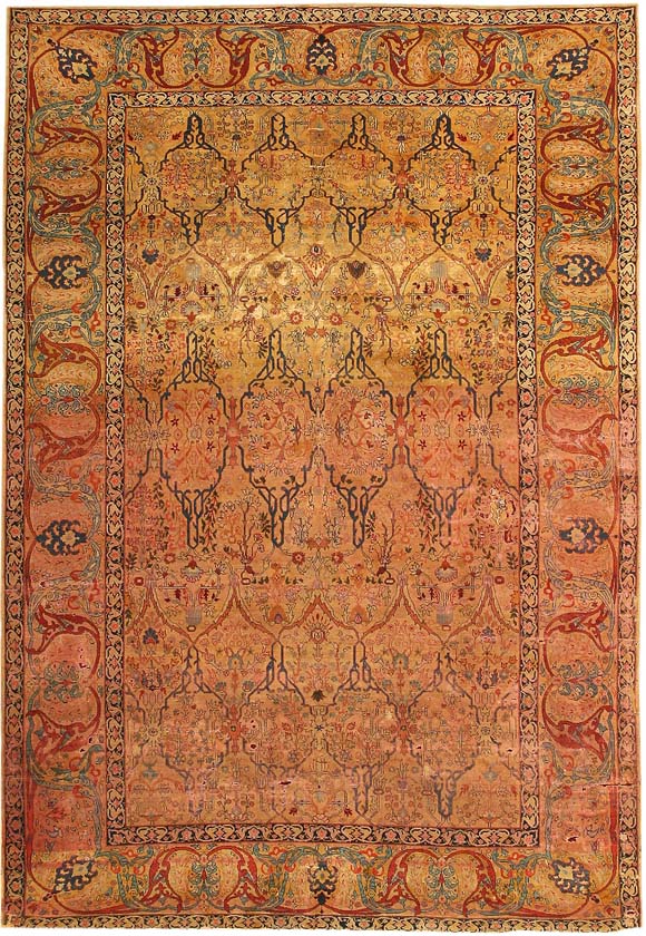 Antique Esfahan Persian Rug 43917 Main Image - By Nazmiyal