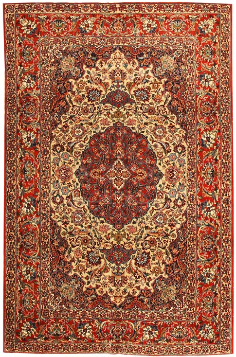 Antique Esfahan Persian Rug 43281 Main Image - By Nazmiyal