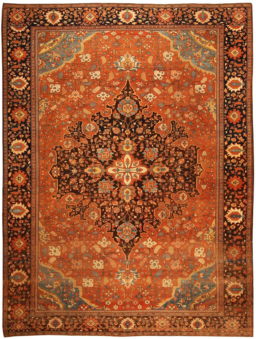 Antique Sarouk Farahan Persian Rug 43725 Main Image - By Nazmiyal