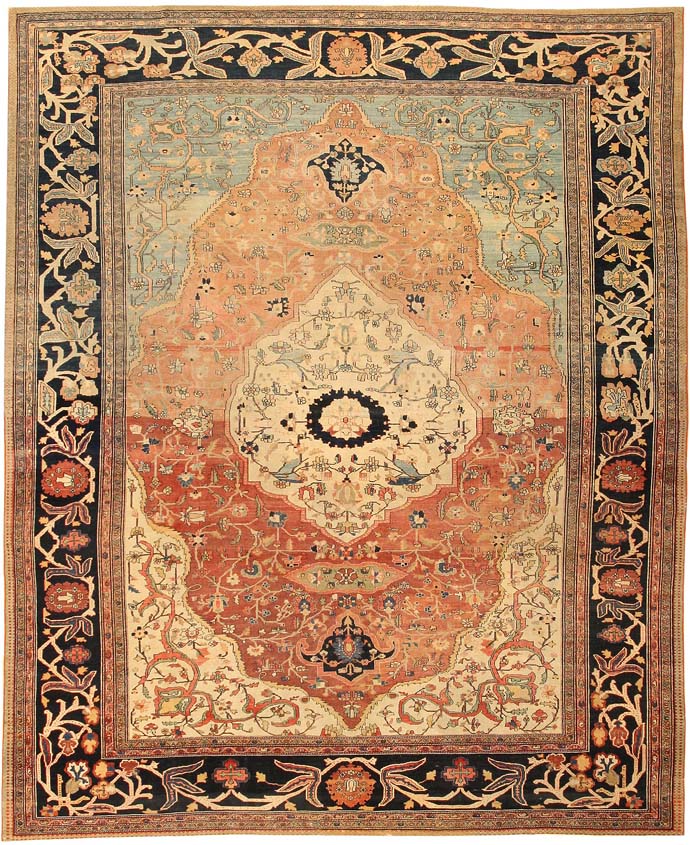 Antique Sarouk Farahan Persian Rug 43371 Main Image - By Nazmiyal