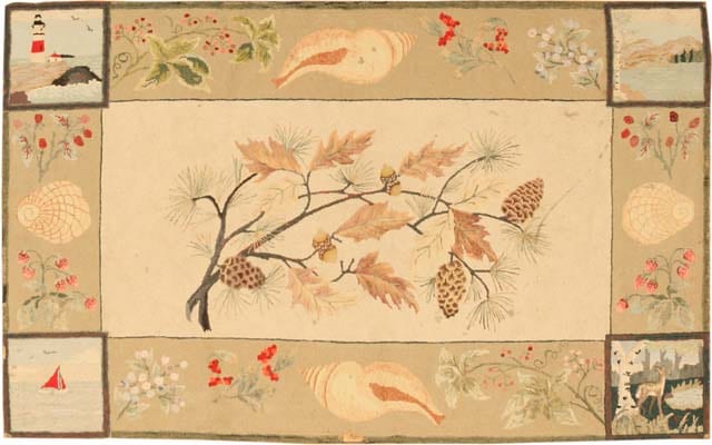 Antique Hooked American Rug 1888 Main Image - By Nazmiyal Antique Hooked American Rug 1888 Main Image - By Nazmiyal
