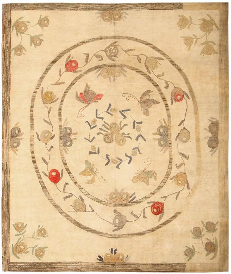 Antique Hooked American Rug 43920 Main Image - By Nazmiyal