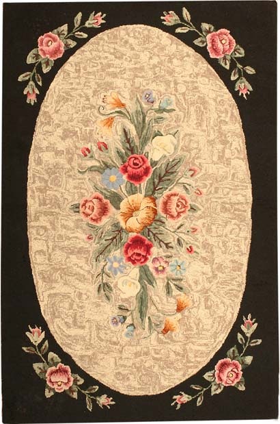 Antique Hooked American Rug 43285 Main Image - By Nazmiyal Antique Hooked American Rug 43285 Main Image - By Nazmiyal