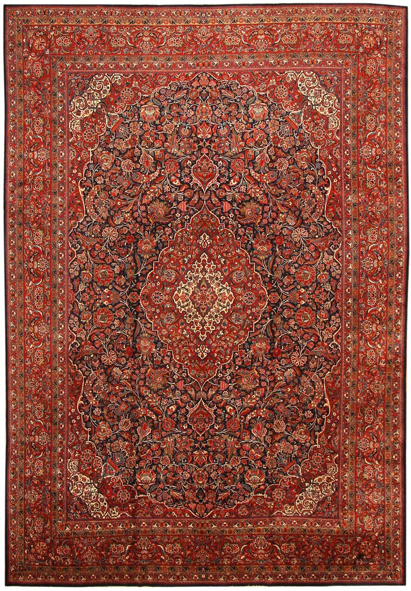 Antique Kashan Persian Rug 43529 Main Image - By Nazmiyal