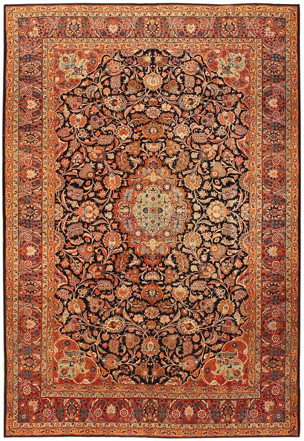 Antique Kashan Persian Rug 43535 Main Image - By Nazmiyal Antique Kashan Persian Rug 43535 Main Image - By Nazmiyal
