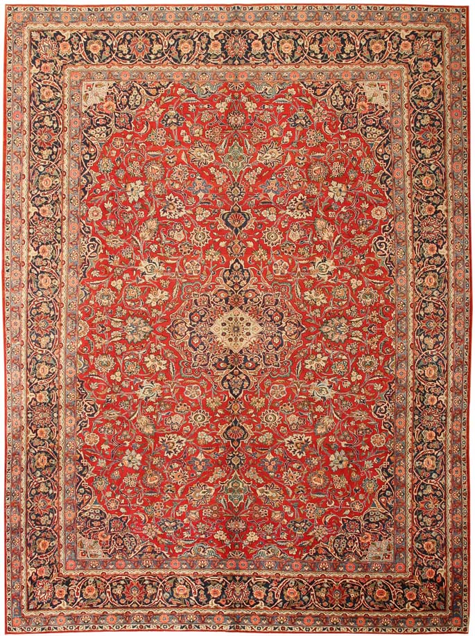 Antique Kashan Persian Rug 43536 Main Image - By Nazmiyal Antique Kashan Persian Rug 43536 Main Image - By Nazmiyal