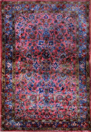 Silk Kashan Persian Rug 43900 Main Image - By Nazmiyal