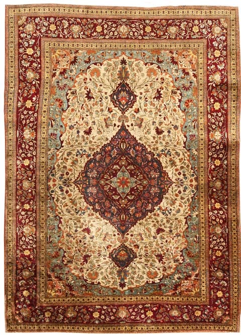 Antique Silk Kashan Persian Rugs 3242 Main Image - By Nazmiyal Antique Silk Kashan Persian Rugs 3242 Main Image - By Nazmiyal