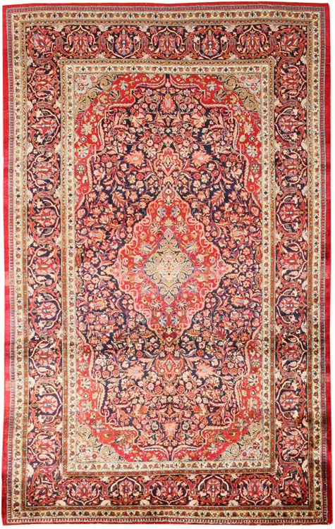 Antique Silk Kashan Persian Rug 43312 Main Image - By Nazmiyal