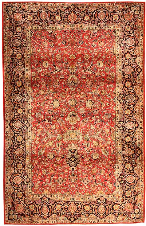 Antique Silk Kashan Persian Rug 43279 Main Image - By Nazmiyal