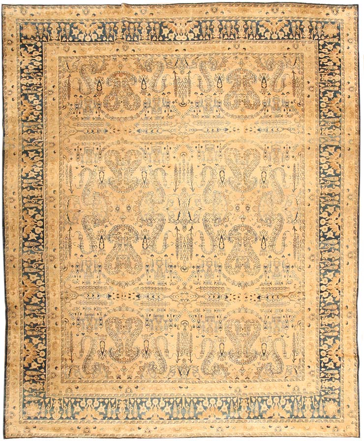 Antique Kerman Persian Rug 1973 Main Image - By Nazmiyal Antique Kerman Persian Rug 1973 Main Image - By Nazmiyal